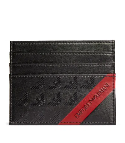 Emporio Armani Card Holder With Logo In Black