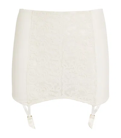 Kiki De Montparnasse Lace Lola Suspender Skirt In White
