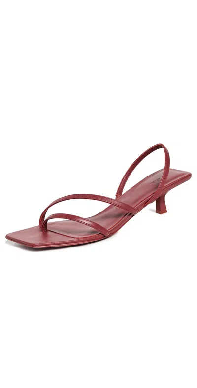 St Agni Pina Leather Sandals In Red