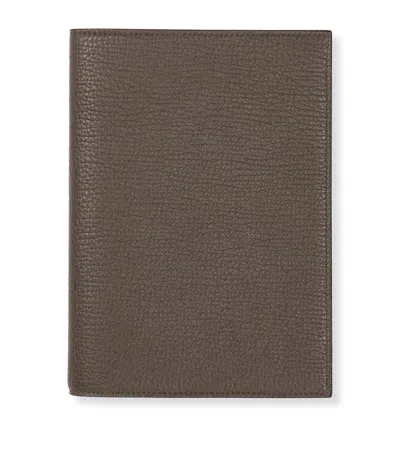 Smythson Ludlow Leather Evergreen Refillable Diary In Brown