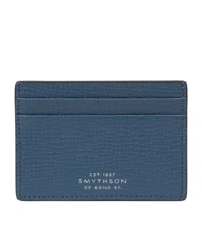 Smythson Ludlow Full-grain Leather Cardholder In Blue