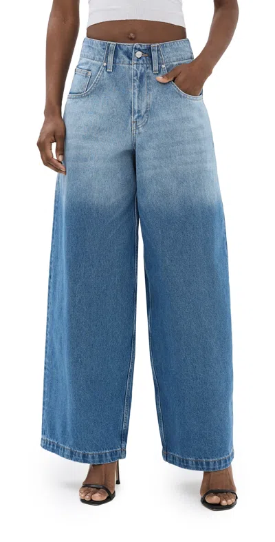 Dion Lee Faded Baggy Jeans American Blue