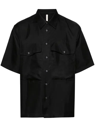 Sunflower Silk Shirt Ss Clothing In 999 Black