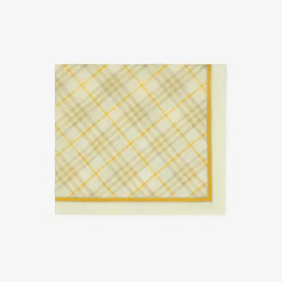 Burberry Check Cotton Scarf In Neutral