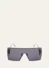 Dior 30montaigne M1u Mask Sunglasses, 143mm In Gunmetal/smoke
