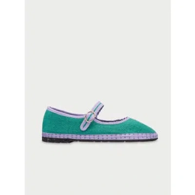 Flabelus Linen Mary Jane Flat In Ivetta, Women's At Urban Outfitters In Blue