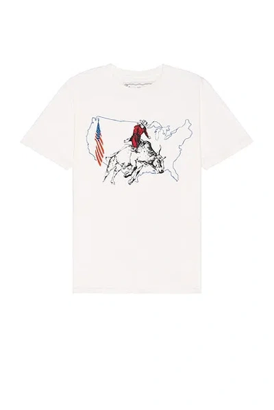 One Of These Days Bullrider Usa Tee In Bone