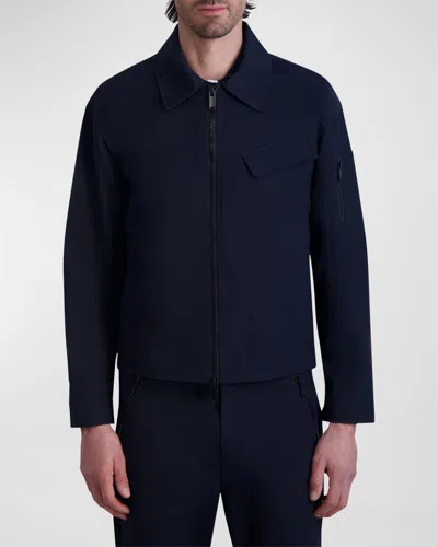 Karl Lagerfeld Men's 2-pocket Zip Jacket In Navy