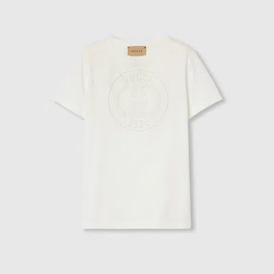 Gucci Kids' Printed Cotton T-shirt In White