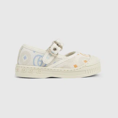 Gucci Babies' Double G Ballet Flat In White