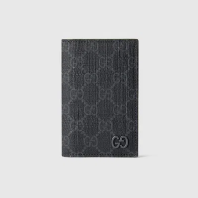 Gucci Gg Long Card Case With Gg Detail In Black