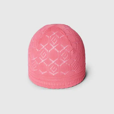 Gucci G Rhombus Viscose Hat In Pink