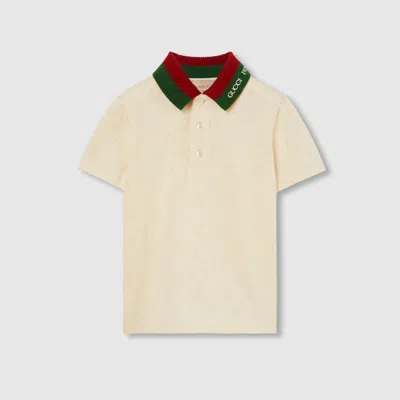 Gucci Gg Jersey Polo Shirt In Neutral