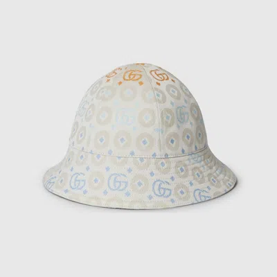 Gucci Double G Cotton Bucket Hat In White