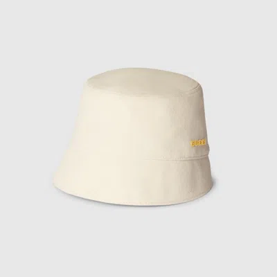 Gucci Canvas Bucket Hat In Gold