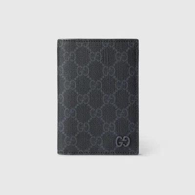 Gucci Gg Passport Case With Gg Detail In Black