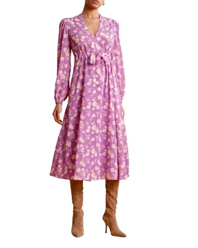 Bytimo Spring Tieband Dress In Rose Violet In Multi
