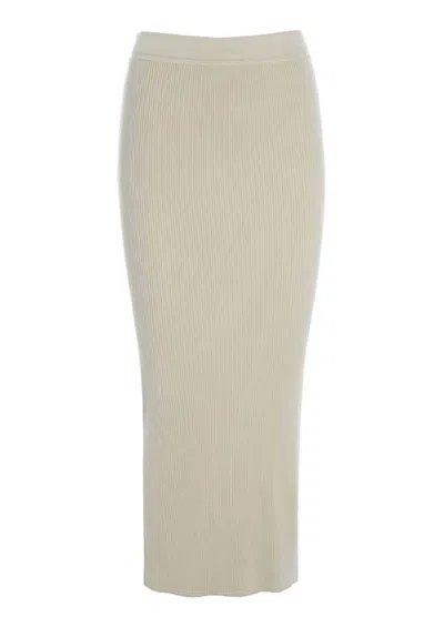 Bitte Kai Rand Long Knit Skirt In Ivory In Multi