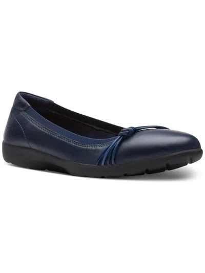 Clarks Womens Comfort Insole Leather Ballet Flats In Multi