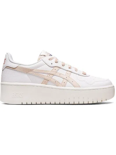 Asics Japan S Pf Womens Faux Leather Lifestyle Casual And Fashion Sneakers In White