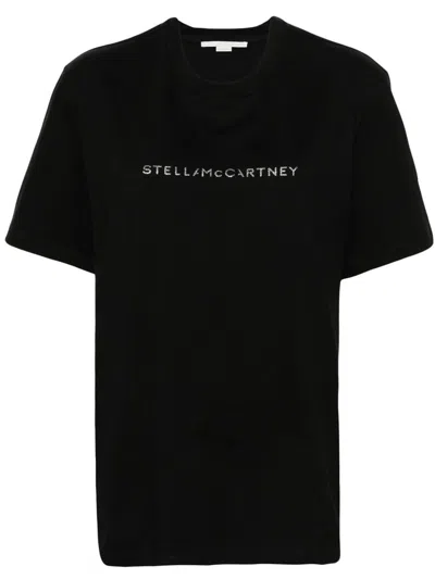 Stella Mccartney Iconic Stella Logo T-shirt In Black