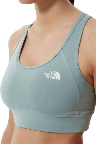 The North Face Bounce-b-gone Bra In Silver Blue/white In Gray