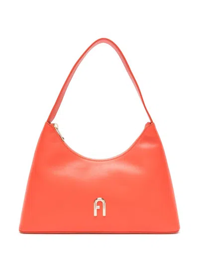 Furla Diamond S Shoulder  Bags In Yellow & Orange