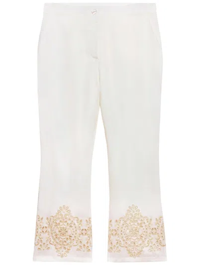 Elena Miro' Pants Clothing In White