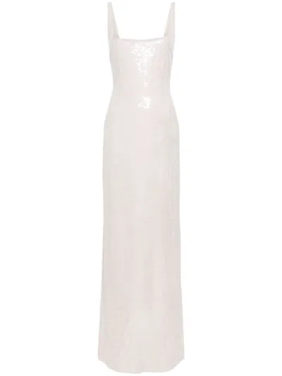 16arlington Electra Sequined Maxi Dress In Neutrals