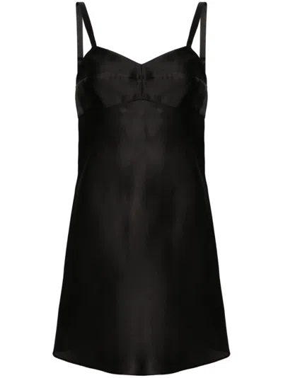 Khaite Eli Silk Minidress In Black