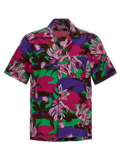 Moncler All Over Print Bowling Shirt In Multicolor