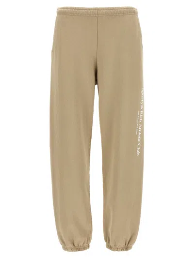 Sporty And Rich Sporty & Rich Athletic Club Tapered Leg Pants In Beige