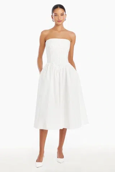 Amanda Uprichard Strapless Holland Dress In White