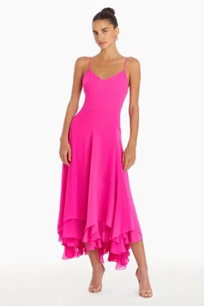 Amanda Uprichard Clemenza Dress In Hot Pink