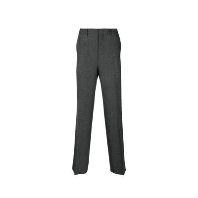 Prada Wool Tailored Trousers In Grey