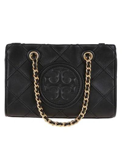 Tory Burch Fleming Quilted Tote Bag In Black