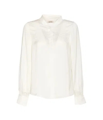 Zadig & Voltaire Twina Pleated Blouse In White