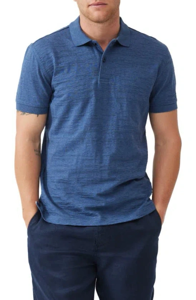 Rodd & Gunn Men's Banks Road Jacquard Cotton Slim-fit Polo Shirt In Ocean