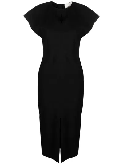 Isabel Marant Sheath Dress With Cap Sleeves In Black