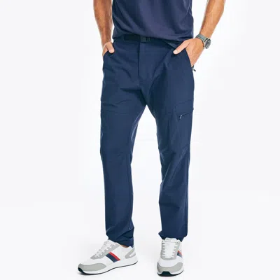 Nautica Mens Navtech Slim Fit Utility Pant In Blue