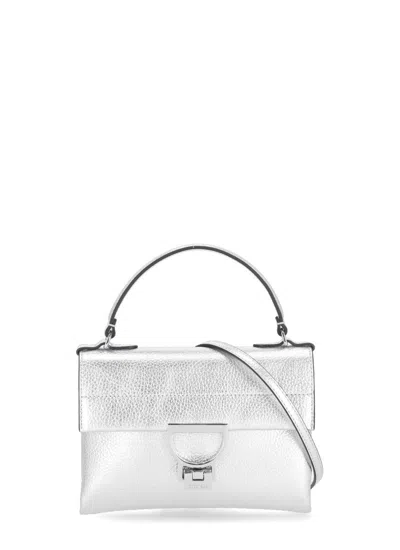 Coccinelle Mini Arlettis Tote Bag In Silver