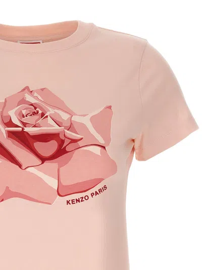 Kenzo 'rose' T-shirt In Pink