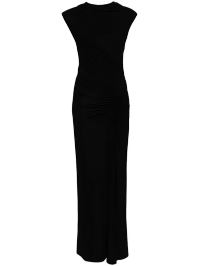 Simkhai Acacia Ruched-detail Midi Dress In Black