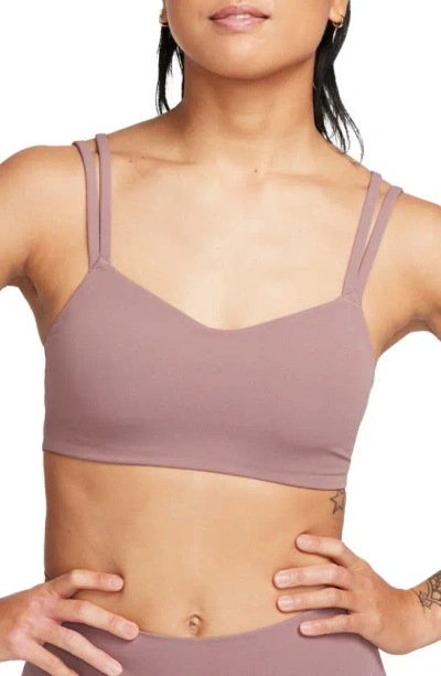 Nike Women's Zenvy Strappy Light-support Padded Sports Bra In Purple