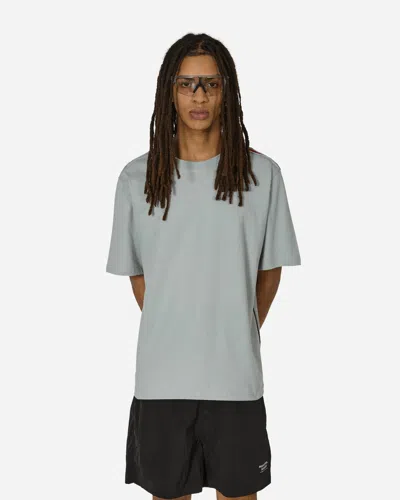 Unaffected Contrast Mesh Panel T-shirt Misty In Blue