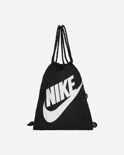Nike Heritage Drawstring Bag Black In Multicolor
