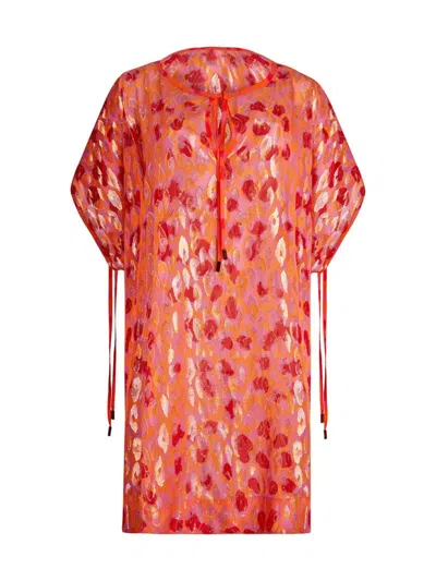Vilebrequin Abstract Leopard Printed Coverup Dress In Apricot