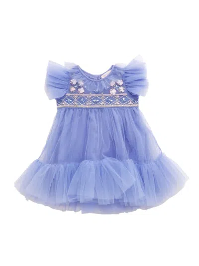 Tutu Du Monde Baby Girl's Fairytale Gala Bebe Antoinette Tulle Dress In Plume Blue