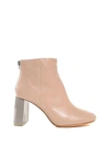 ACNE STUDIOS CLAUDINE LEATHER BOOTIES,1EH174 PINK GREY