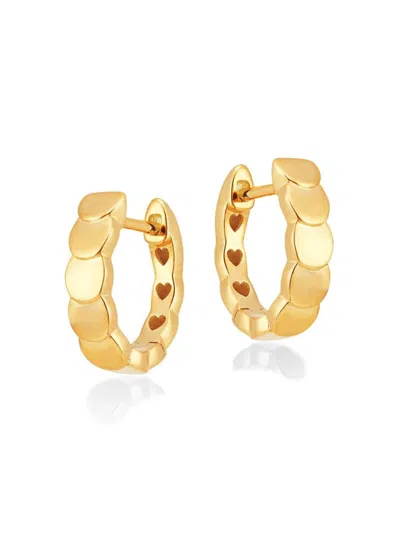 Saks Fifth Avenue Women's 14k Yellow Gold Disk Huggie Earrings